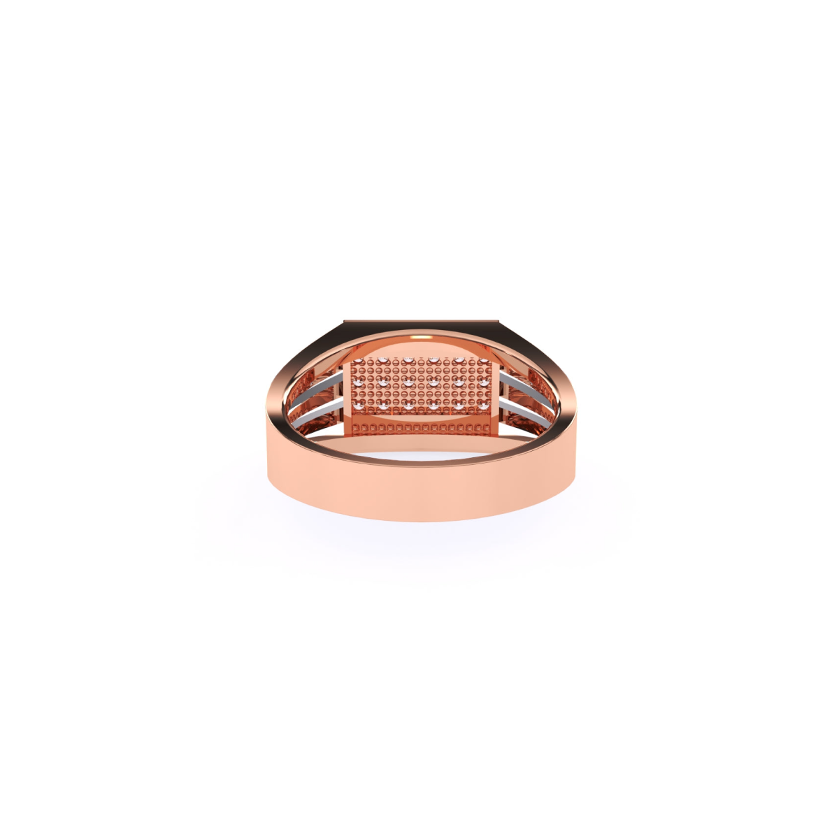 Modern Round Diamond Men's Finger Ring